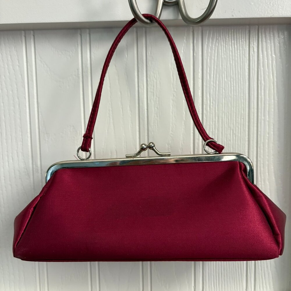Jessica McClintock vintage small deep red purse